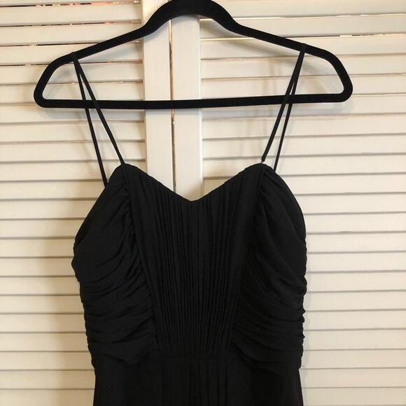 Watters & Watters Black Chiffon Floral Length Maxi Dress - Picture 3 of 7